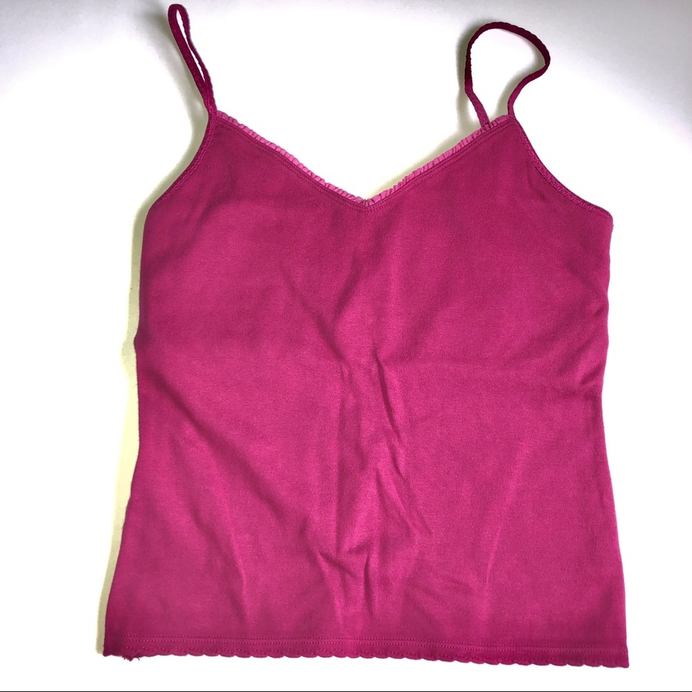 2/$15 Q & A Tank Top Cami Spaghetti Strap Camisole built in Bralette Small Women